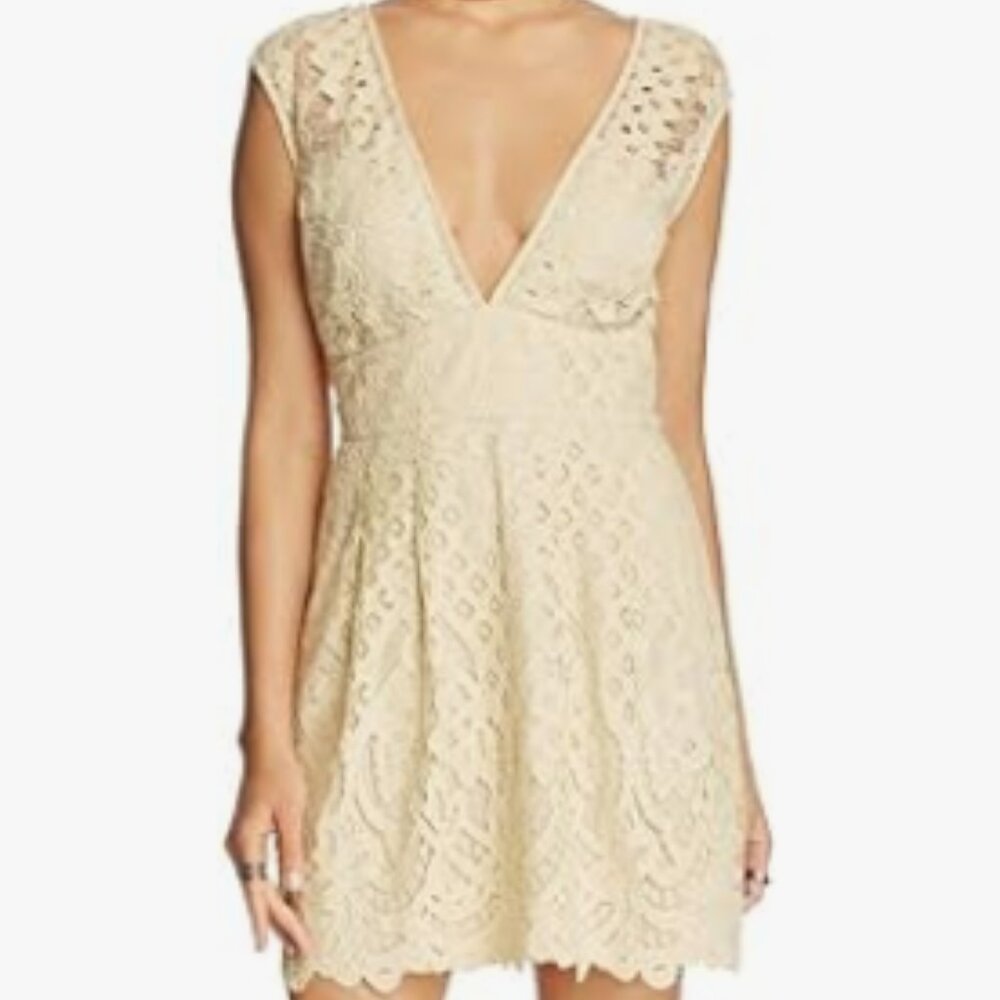 Free People One Million Lovers Lace Mini Dress size 4